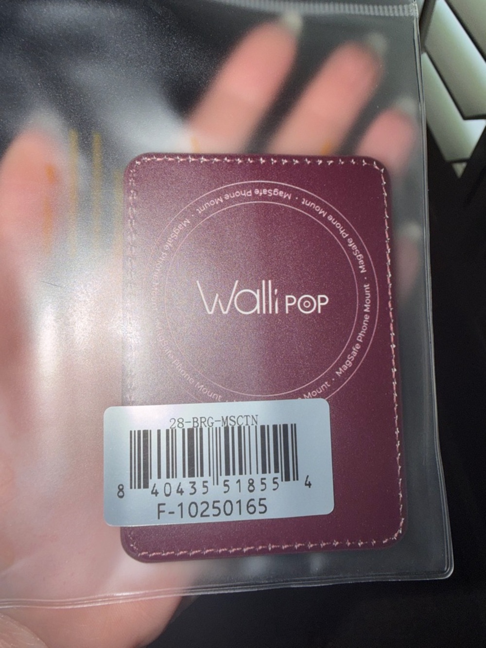 Walli Pop Magnetic Phone Mount Wallet - Burgundy